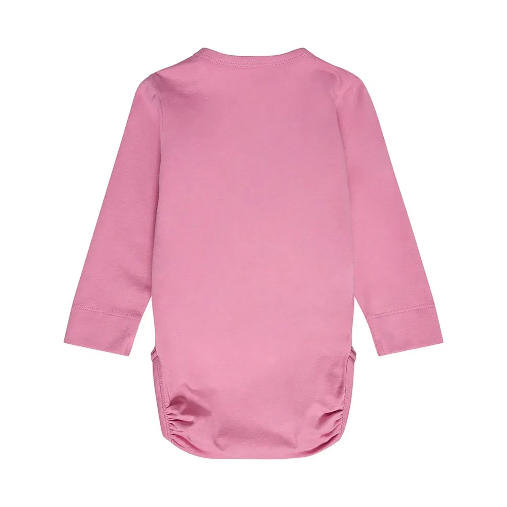 Боди с длинным рукавом Mini Solid Bee Hummel, розовый — фото 2