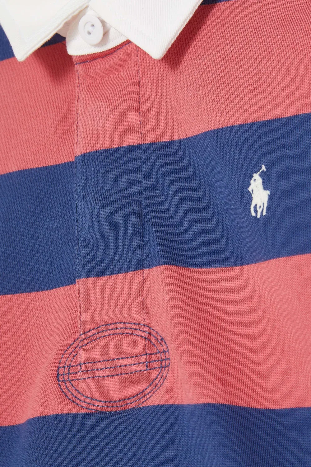 Рубашка поло в полоску с длинным рукавом Polo Ralph Lauren, красный — фото 4