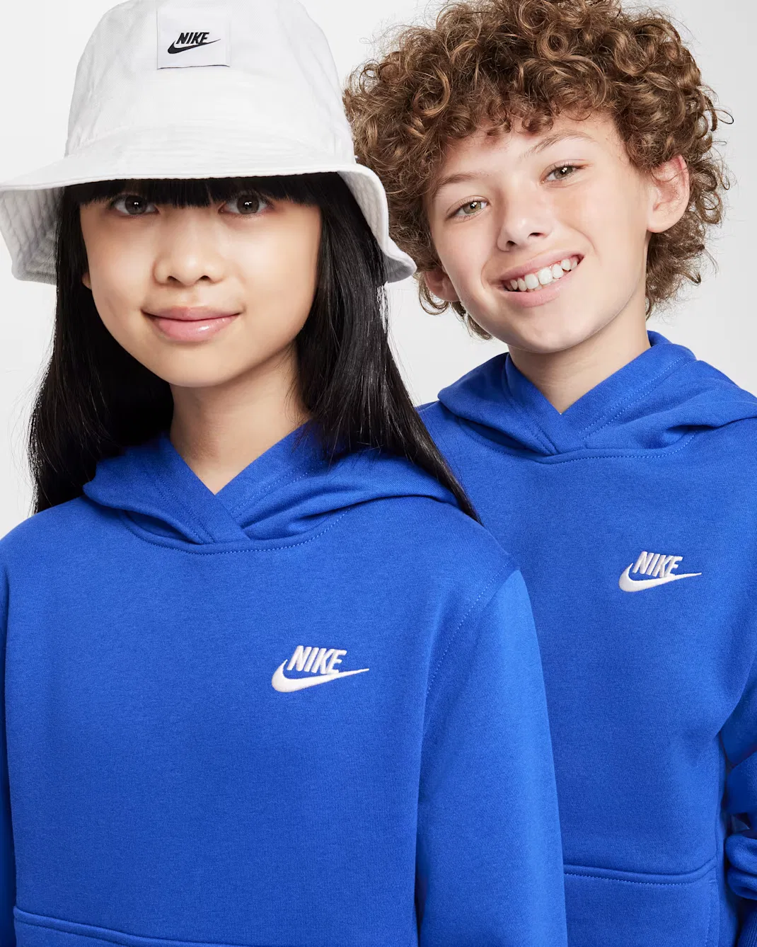 Толстовка с капюшоном для детей постарше Nike Sportswear Club Fleece, Game Royal/White — фото 3