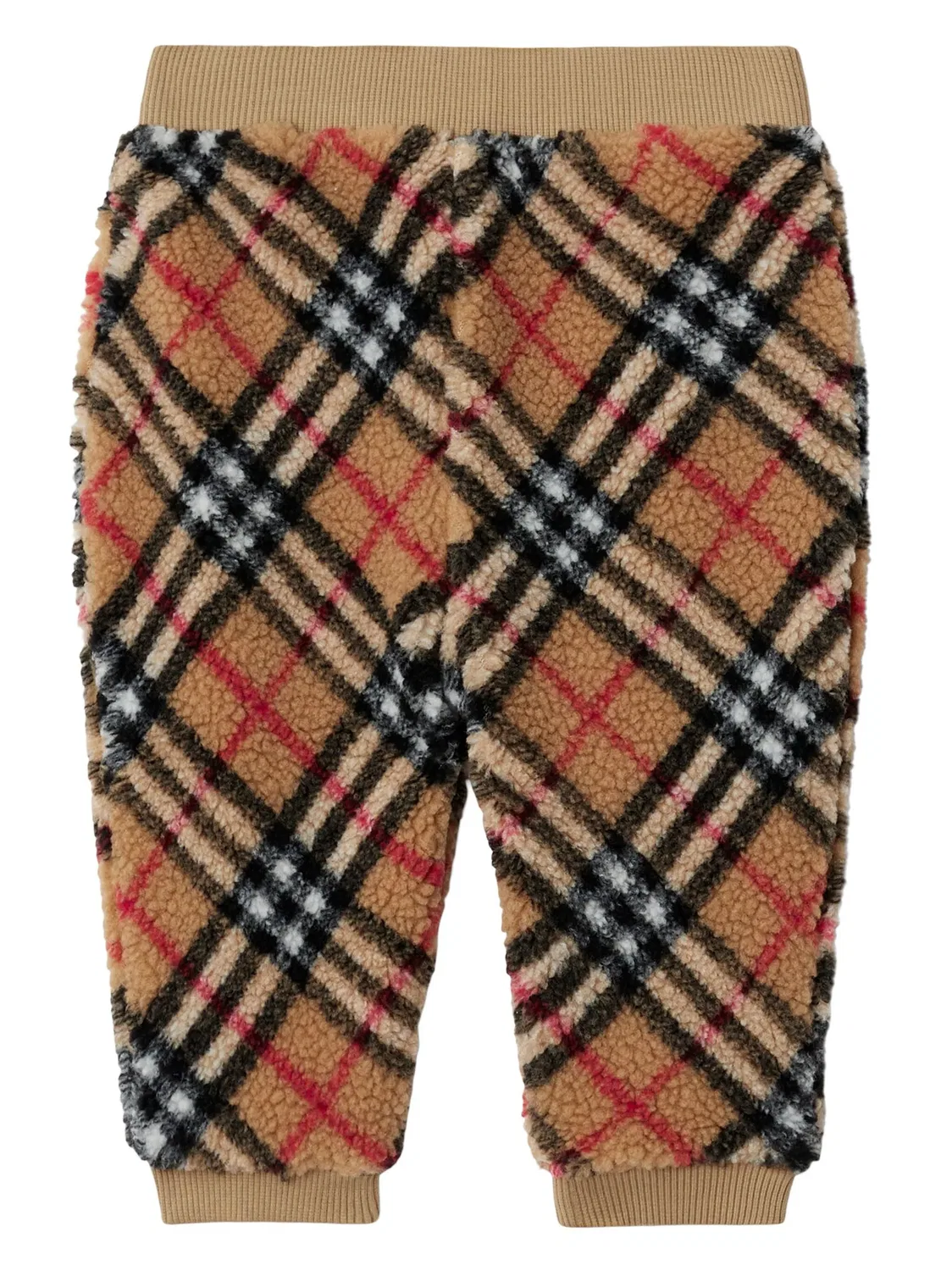 Трикотажные брюки в винтажную клетку Burberry, нейтральные