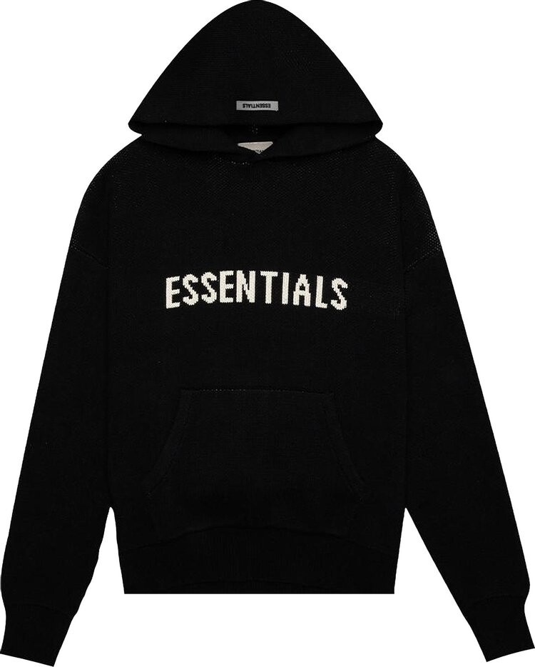 

Худи Fear of God Essentials Knit Hoodie 'Black', черный