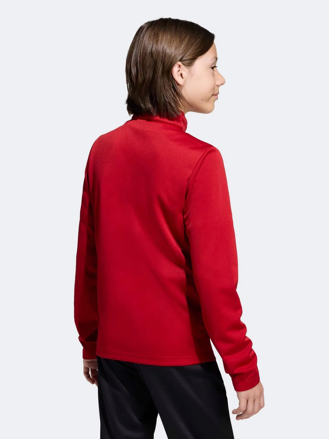 Тренировочная куртка adidas Entrada26 с четверть-застежкой, красная — фото 4