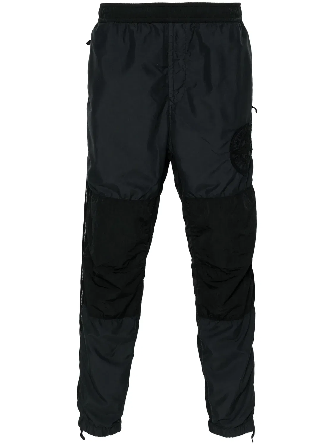 Штаны для трека с вышитым логотипом Stone Island, черный