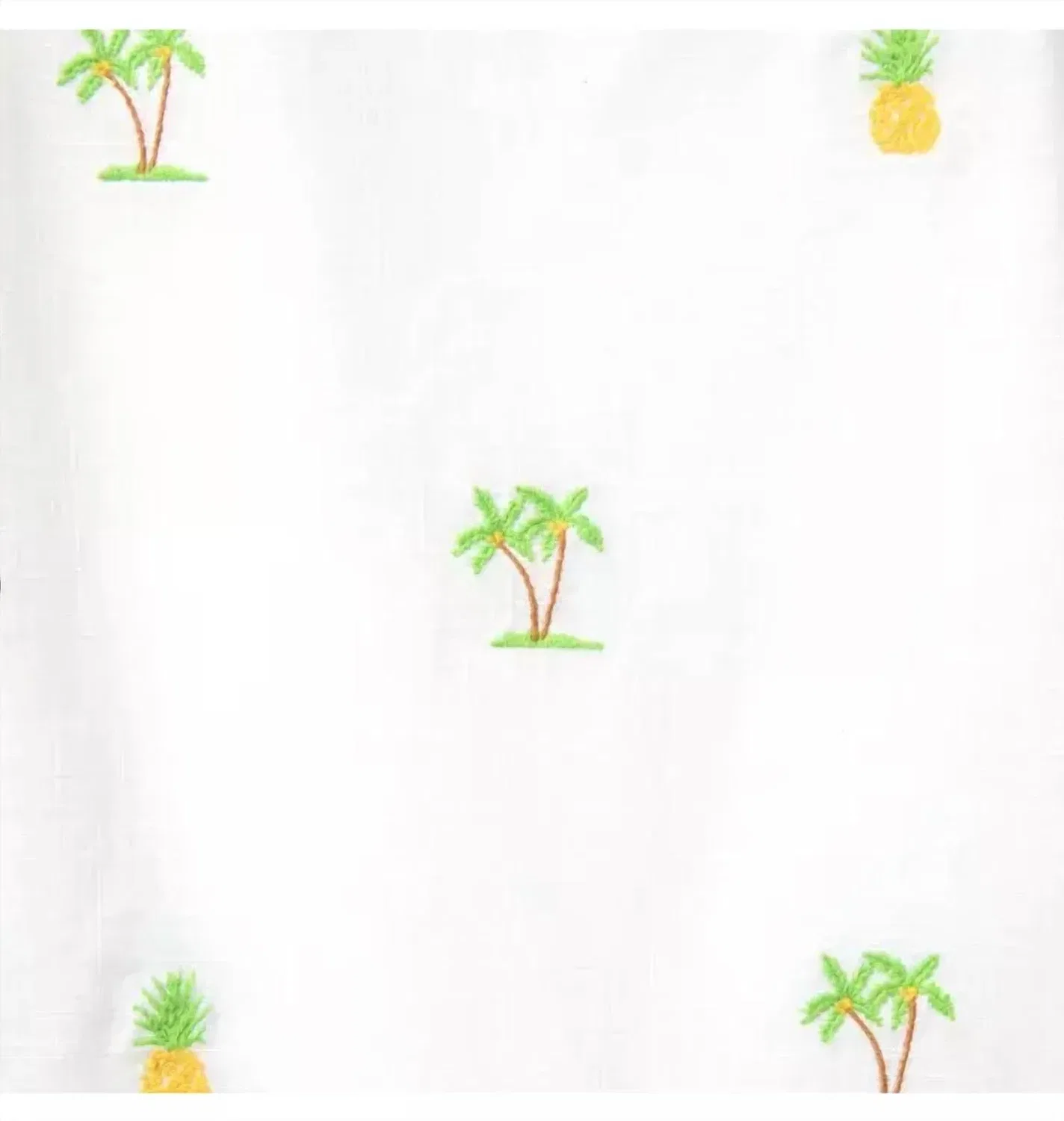 Детский комбинезон с вышивкой Pineapple Palm Knot Overall Janie and Jack, White — фото 3