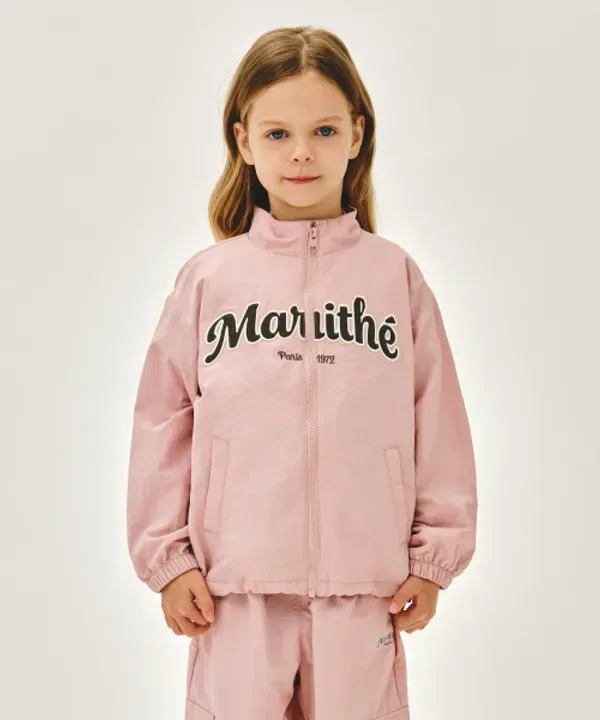 Ветровка Kids lettering logo, розовый, Marithé Kids