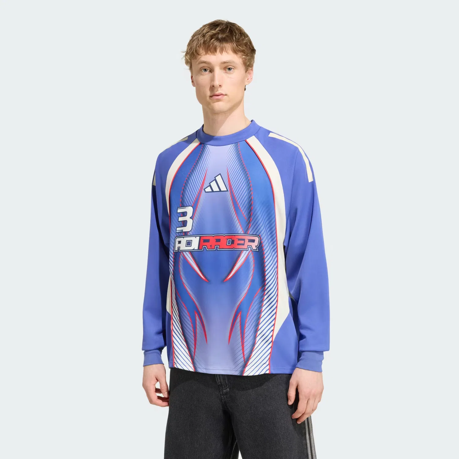 Мужская футболка с длинным рукавом Motorsport Graphic Tee Adidas Performance, Dual Indigo