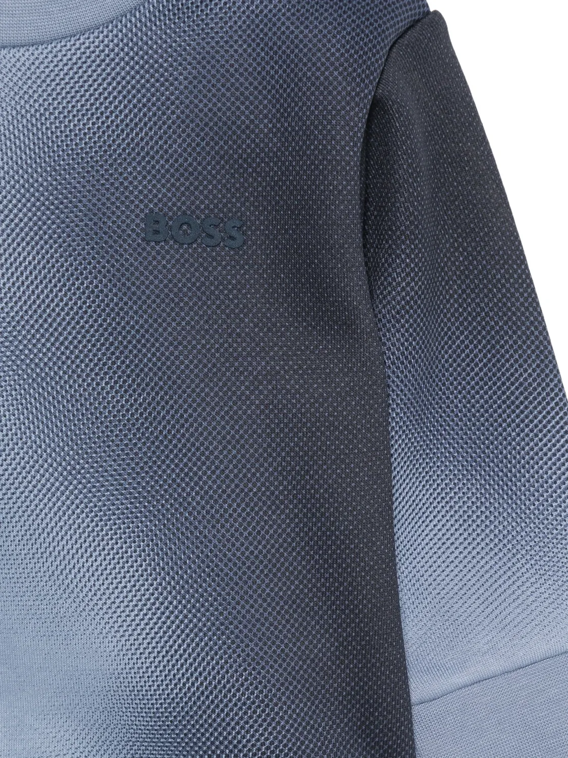 Свитер с градиентным принтом и логотипом Boss Kidswear, синий — фото 3