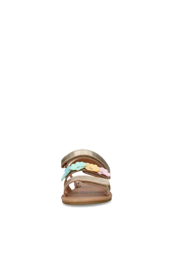 Сандалии с цветочной аппликацией Sandals Primigi, gold, золото — фото 3