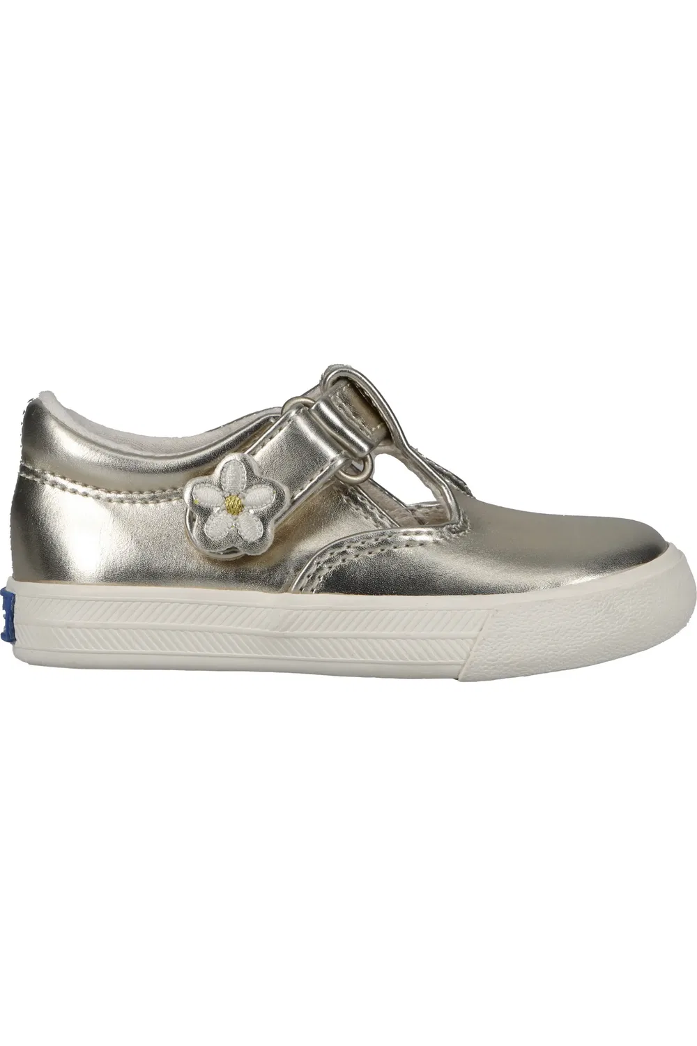 Детские туфли Мэри Джейн с регулируемой застежкой Daphne Keds, Metallic Smooth — фото 3