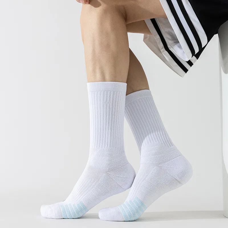 Детские баскетбольные носки с принтом, 3 пары, Trend Party Series MIIOW, White Green+White Blue+White Gray — фото 4