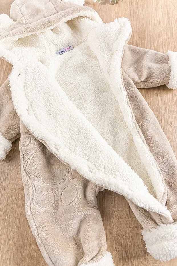 Детский комбинезон с длинным рукавом Welsoft Plush Astronaut Babymod, Beige — фото 3