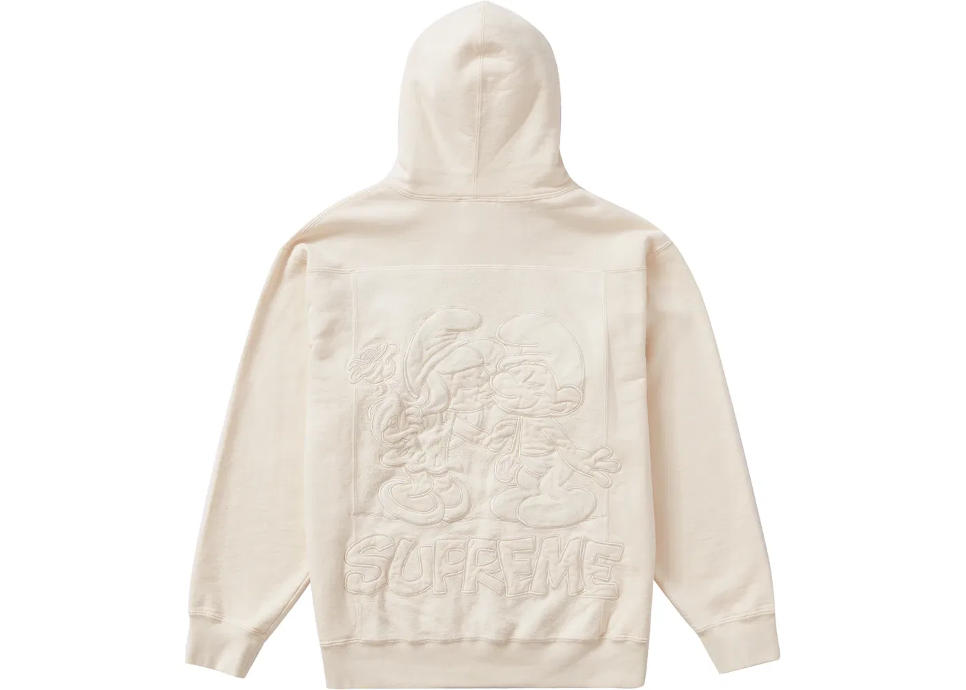 Мужской худи с принтом Supreme Smurfs Hooded Sweatshirt, Natural