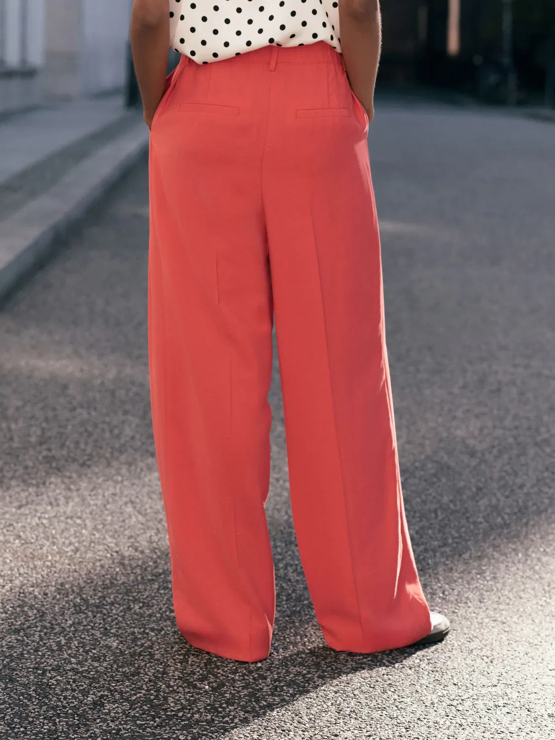 Брюки широкие Wide Leg Trousers Next, красный — фото 3