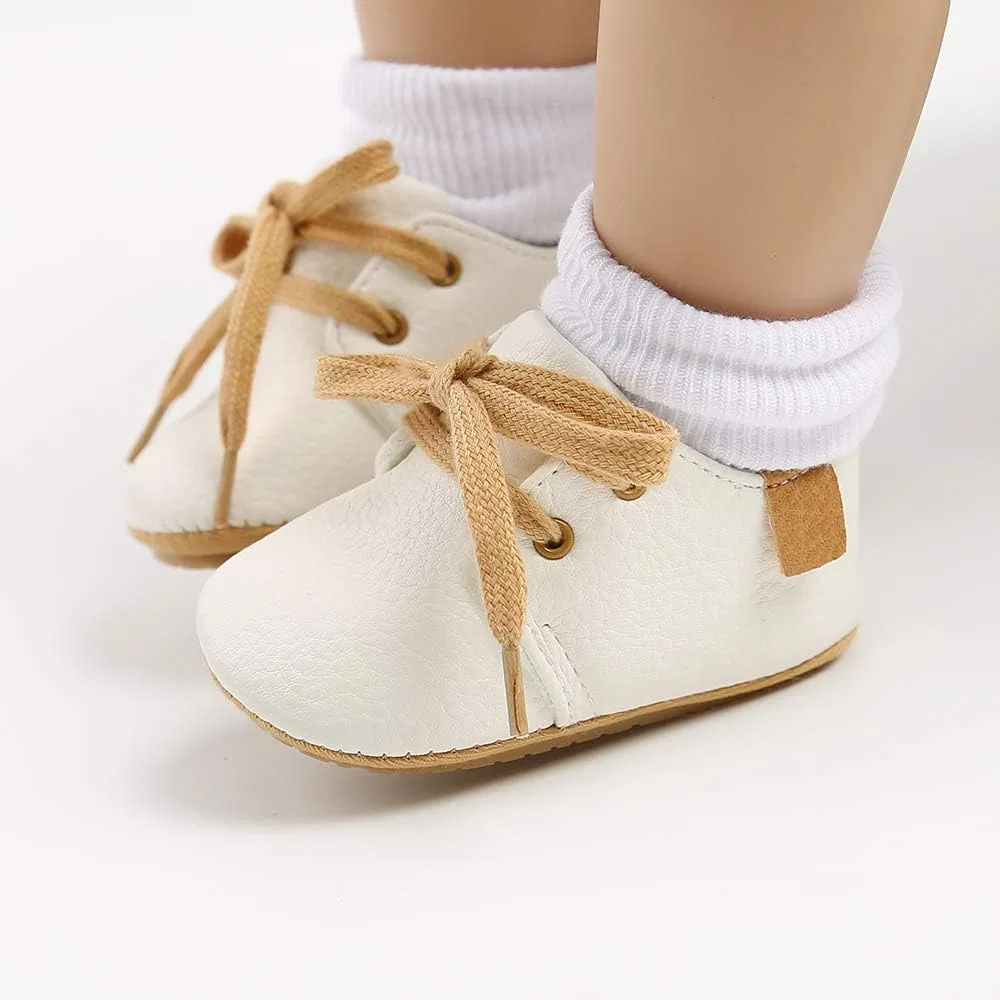 Детские мокасины из эко-кожи с мягкой подошвой LAFEGEN, White — фото 2