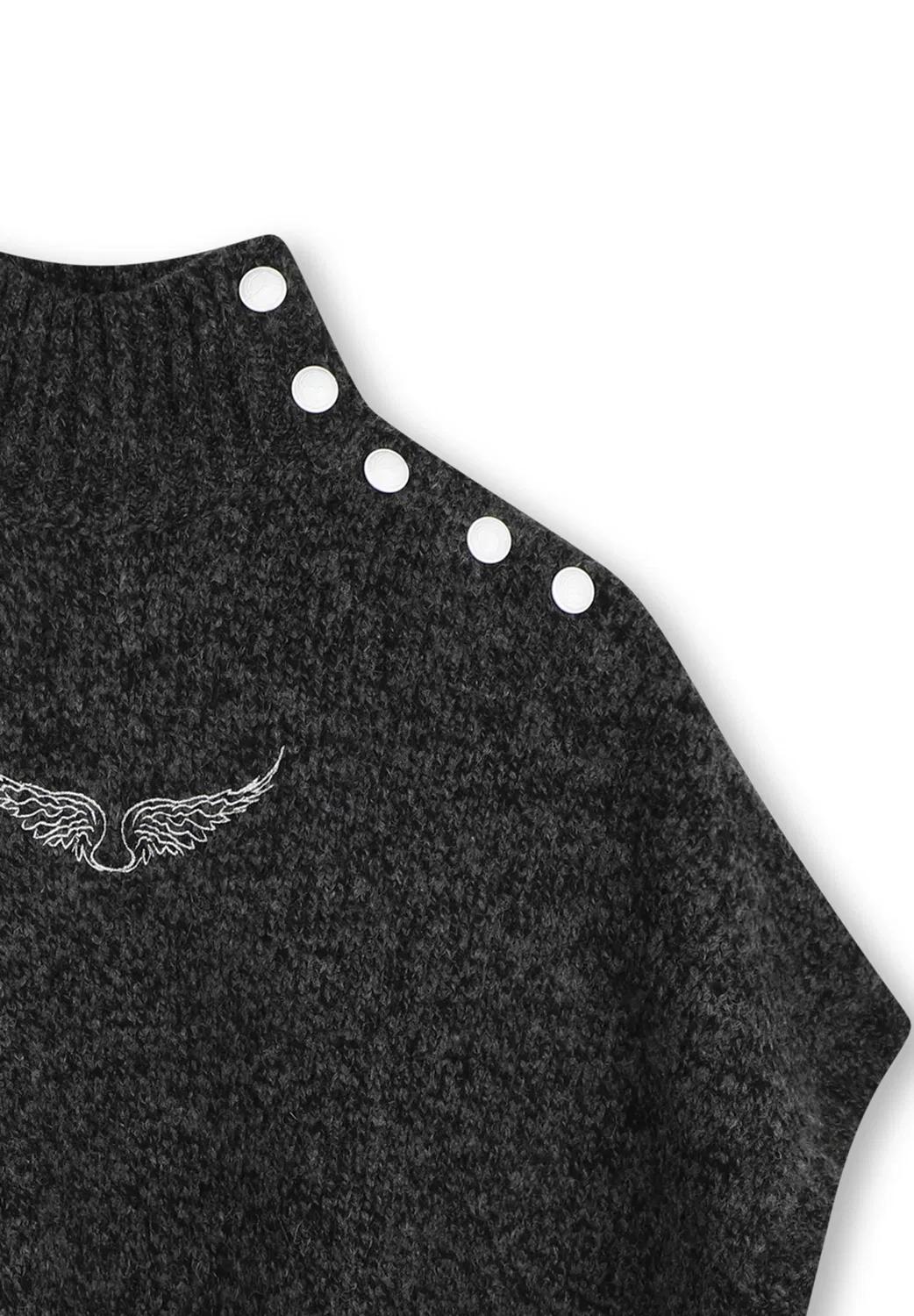 Пончо - накидка Zadig & Voltaire, Heather Grey — фото 4
