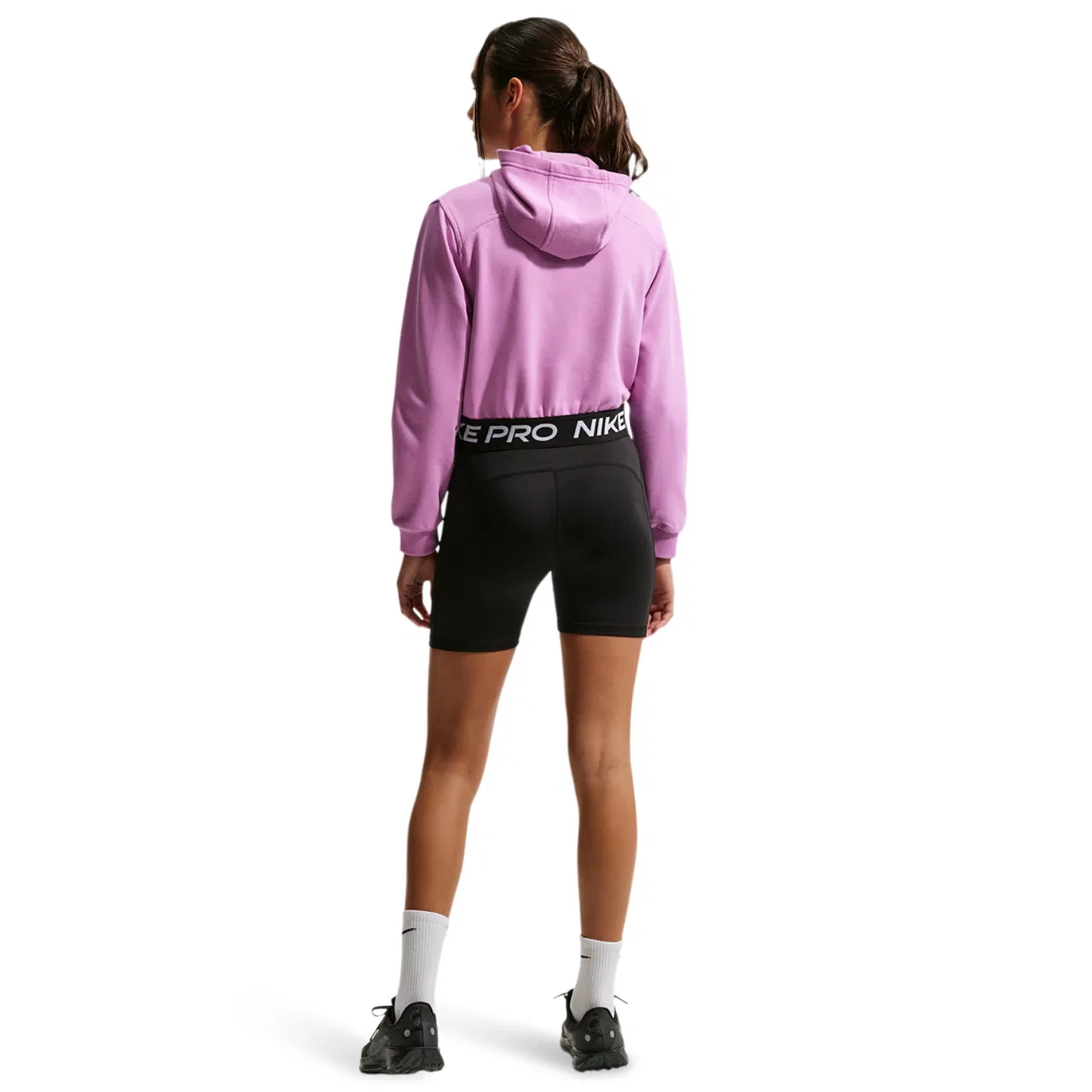 Толстовка на молнии для мальчиков Dri-FIT Full-Zip Fleece Nike, цвет Lt Magenta/Lt Magenta/Black — фото 4