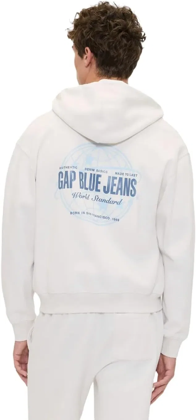 Мужская толстовка GAP с логотипом и застежкой-молнией