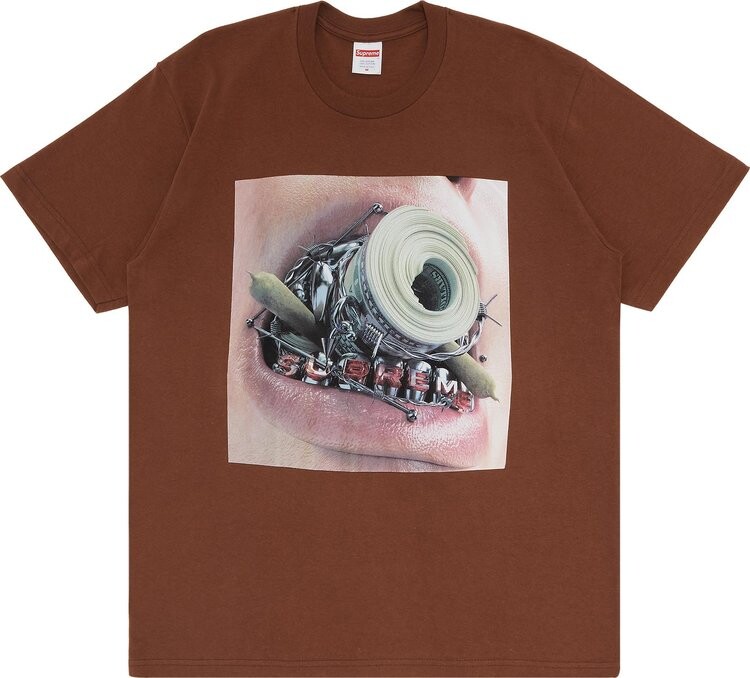 

Футболка Supreme Braces Tee 'Brown', коричневый