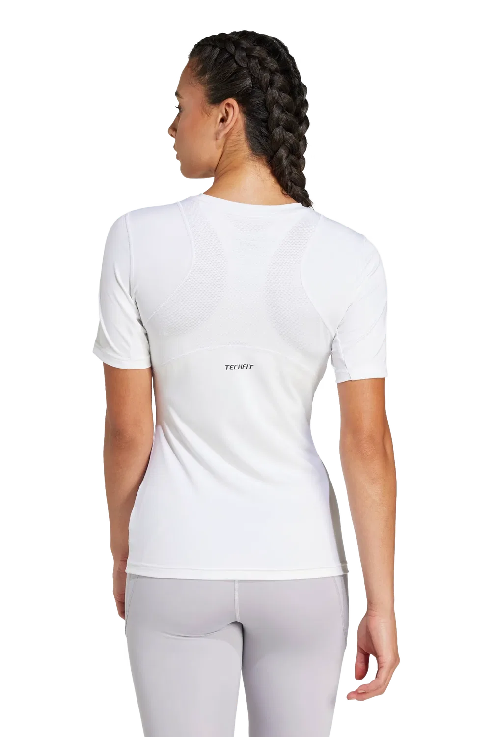 Женская тренировочная футболка TECHFIT Adidas, белый — фото 3