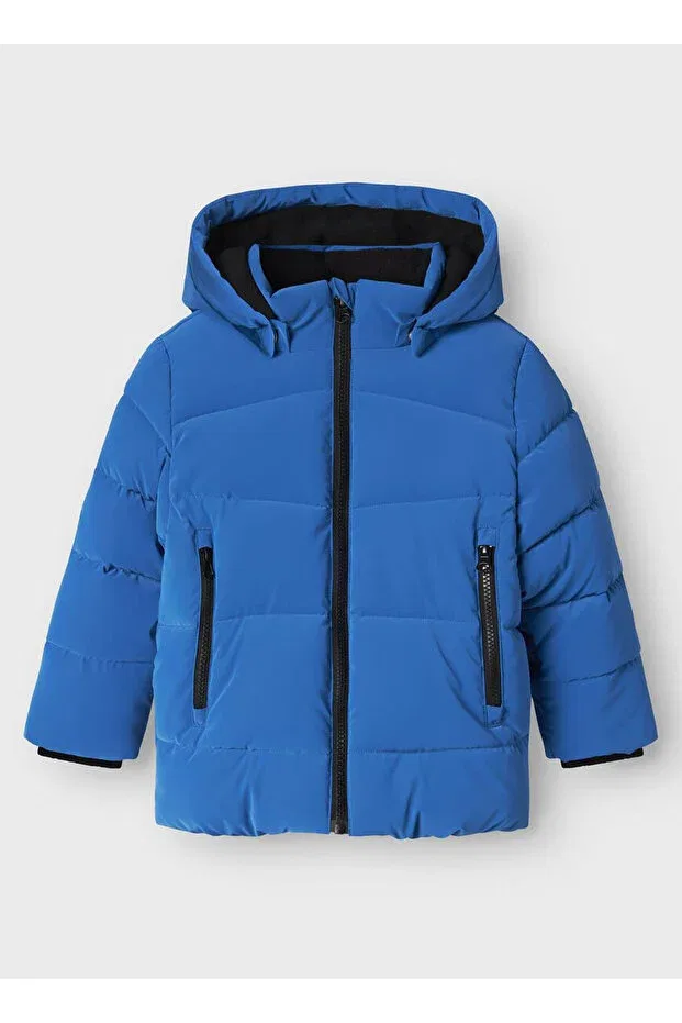 Детская куртка-пуховик для девочек с капюшоном Name It, Navy Blue