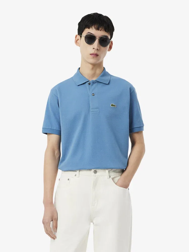 Футболка поло классического кроя L1212 LACOSTE, Blue