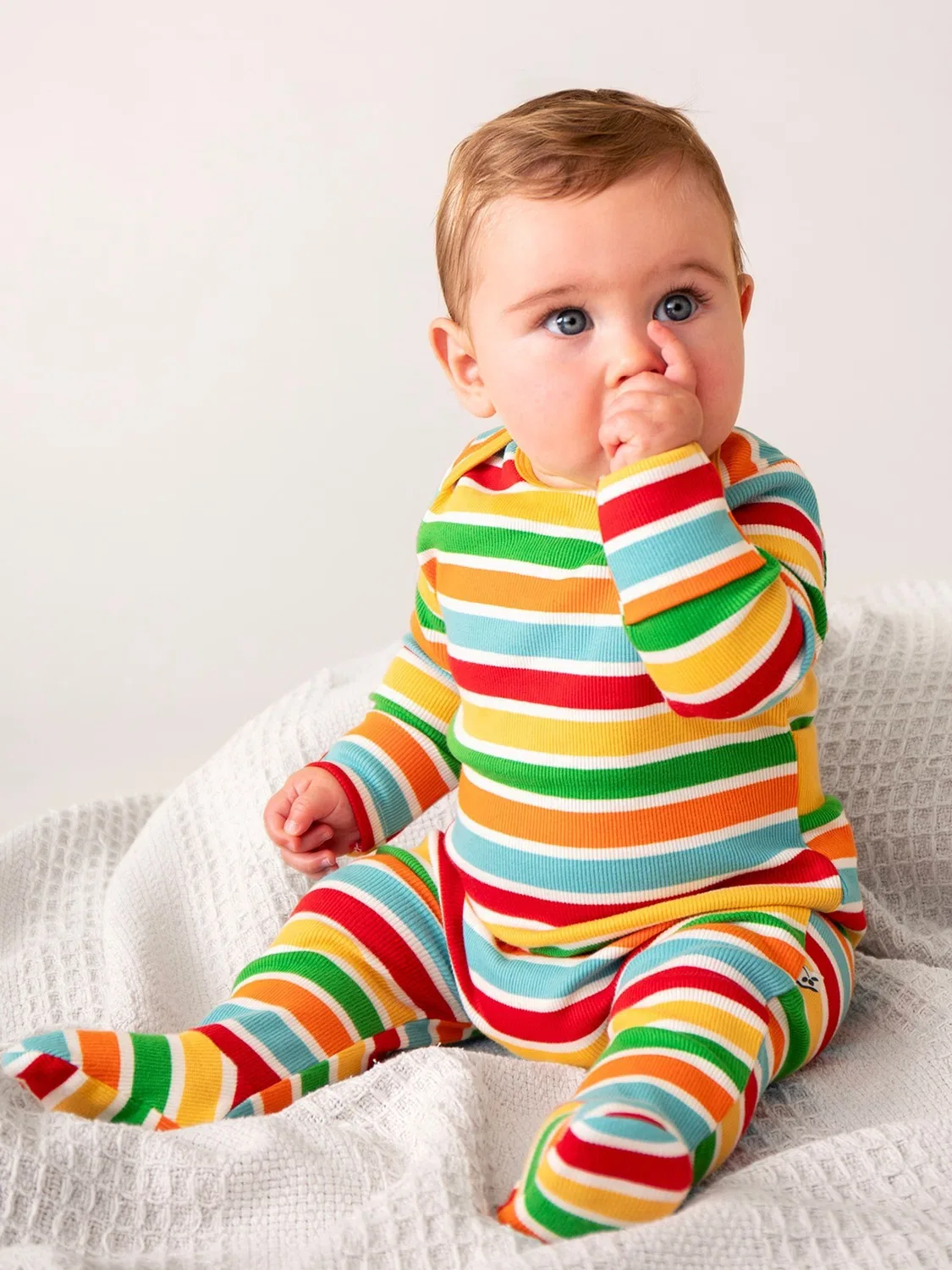 Боди-слип Frugi Yellow Easy Dressing Rib, желтый