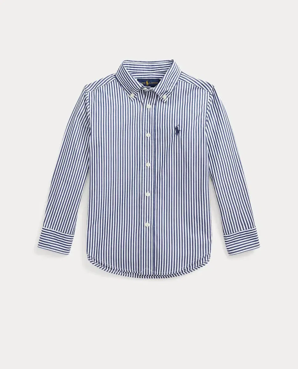 Детская рубашка для мальчиков из поплина Polo Ralph Lauren, Azul Marino — фото 3