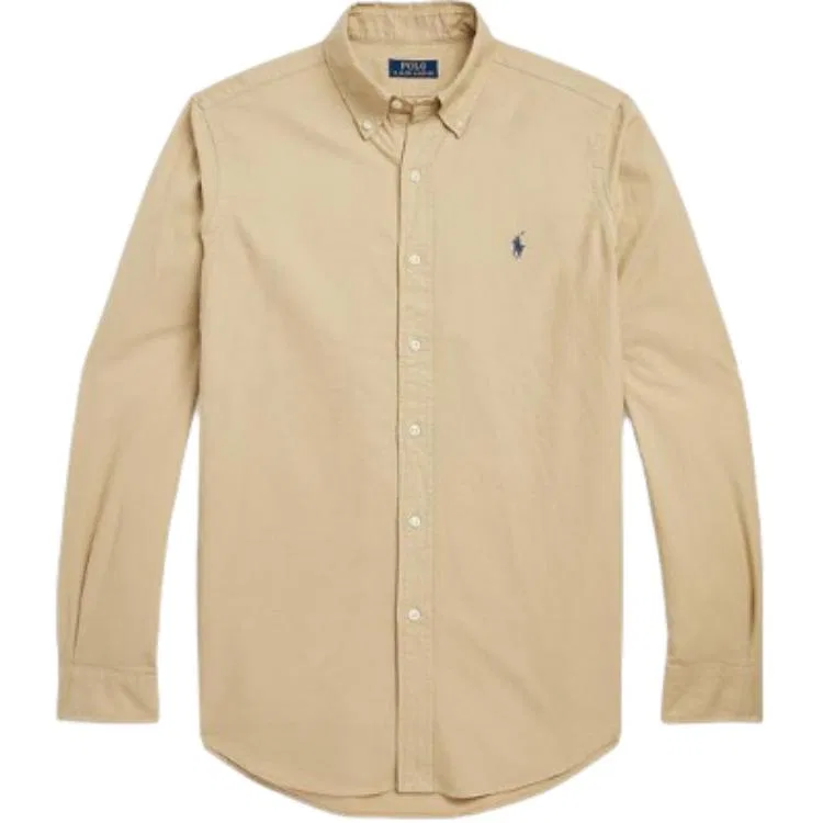 Мужская классическая рубашка с длинным рукавом Sari Tan Polo Ralph Lauren