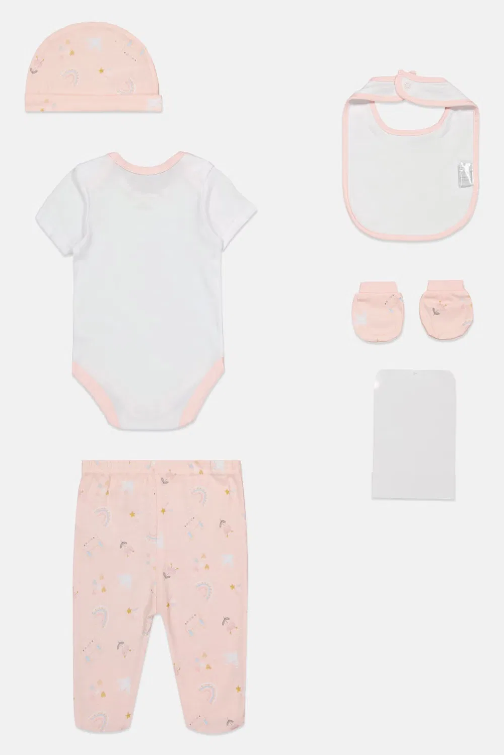 Комплект детской одежды с принтом из 6 предметов Rock-A-Bye Baby Boutique, разноцветный — фото 3