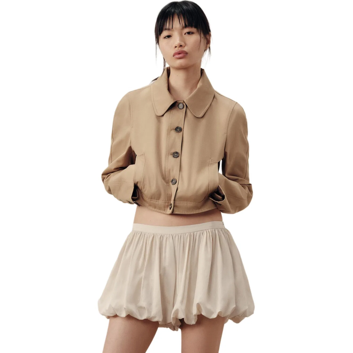 Женская повседневная короткая юбка Beige ZARA — фото 3
