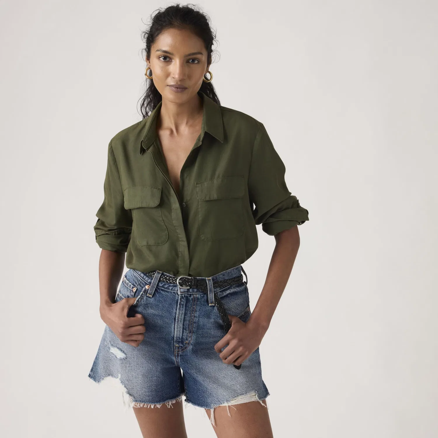 Женская рубашка с длинным рукавом Elaine Utility Levi's, Deep Depths Gd — фото 3