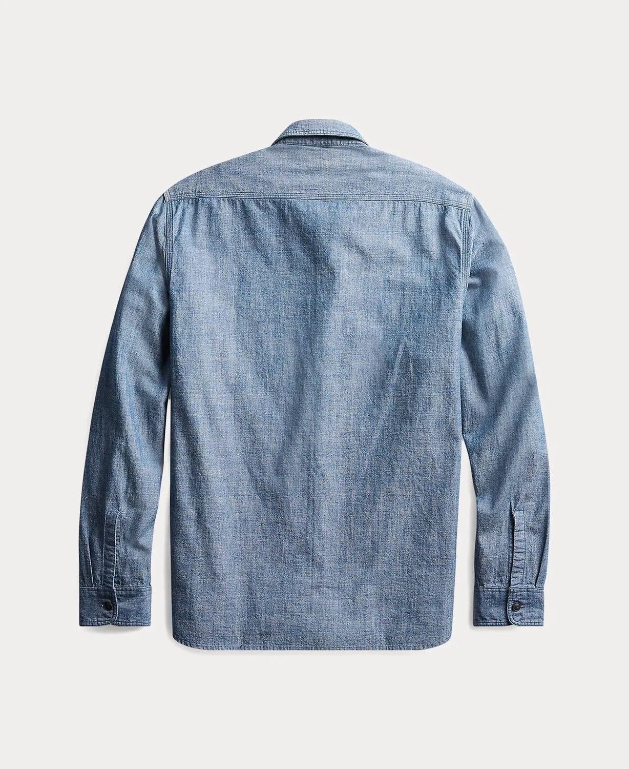 Мужская рубашка из хлопкового камбре Indigo Double RL Polo Ralph Lauren, Índigo — фото 2