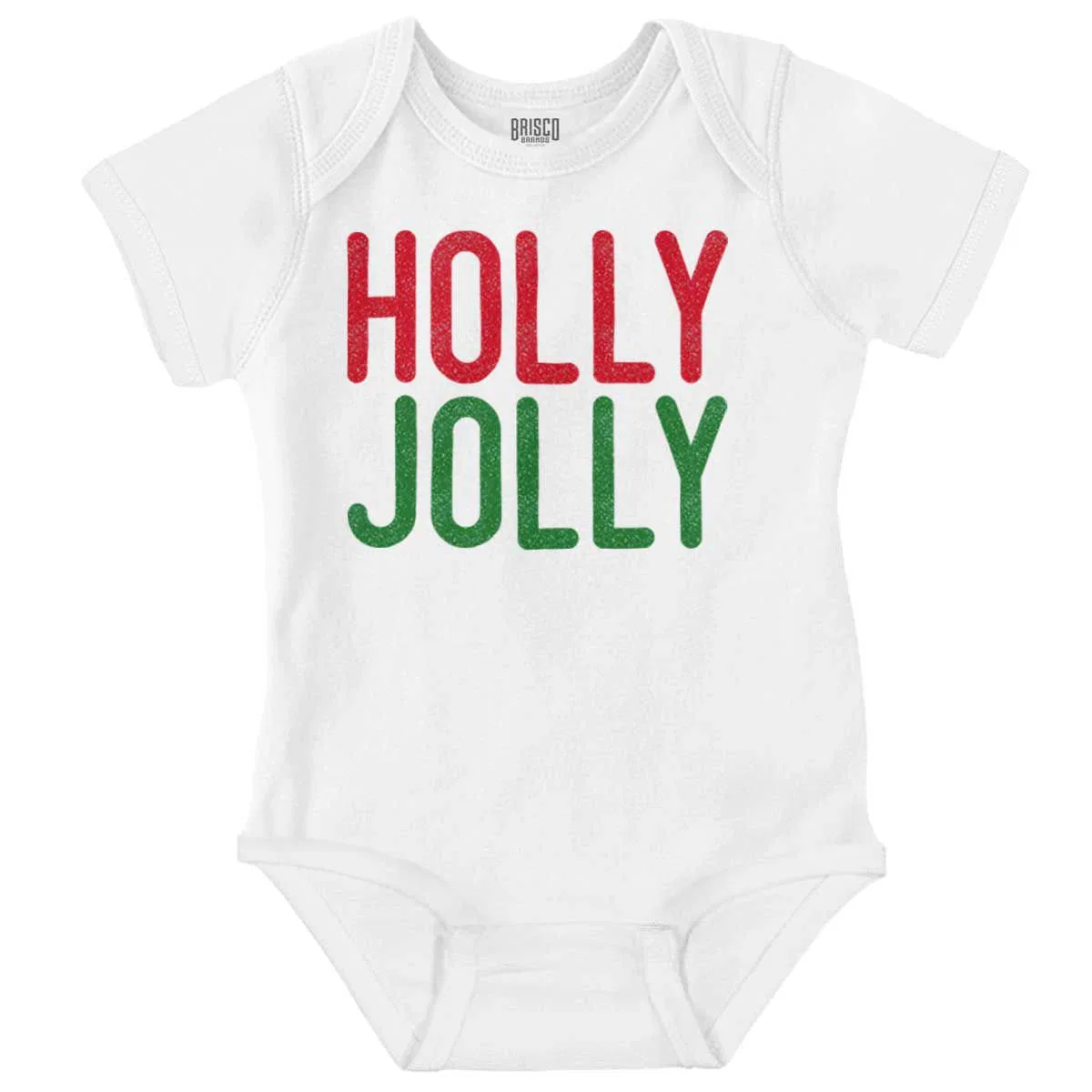 Детский боди-комбинезон с принтом Holly Jolly Xmas Brisco Brands, White