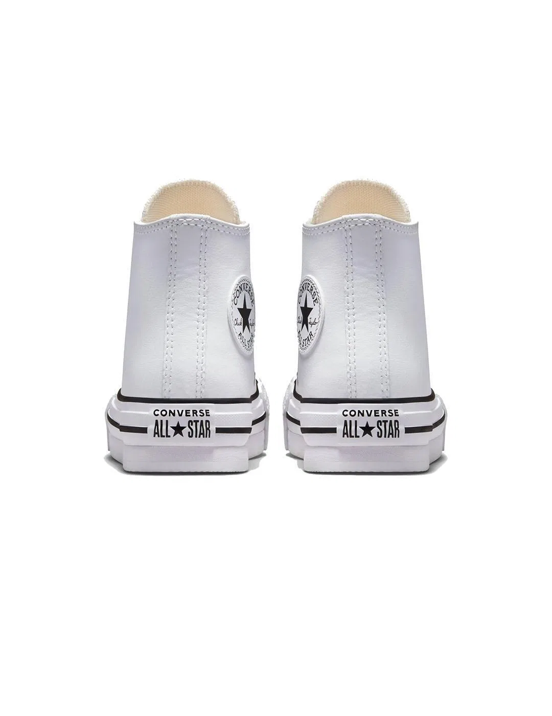 Детские кожаные кроссовки Converse All Star Lift Platform, Цвет Weiss — фото 3