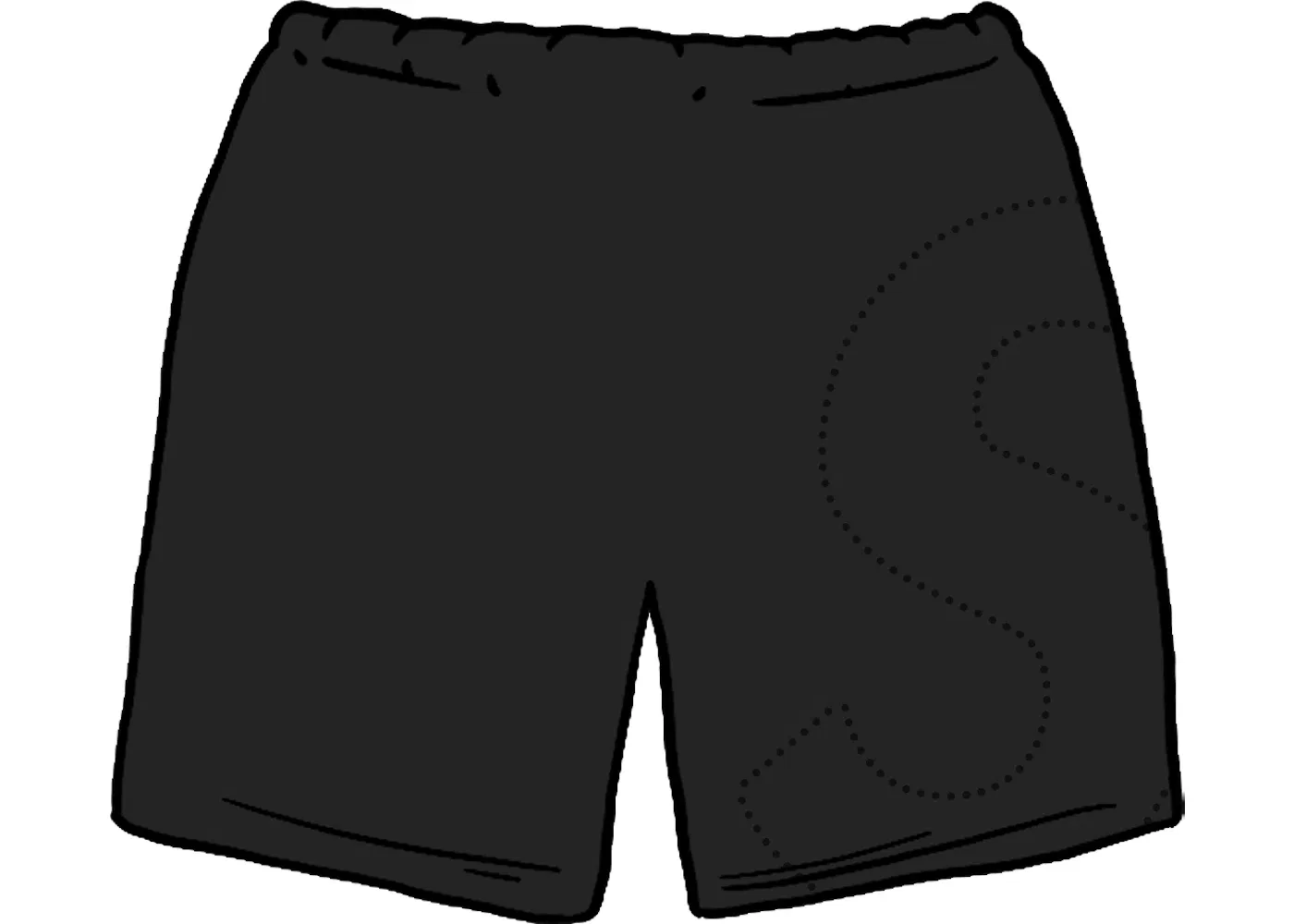 Мужские шорты с лазерной резкой Supreme Sweatshort, Black