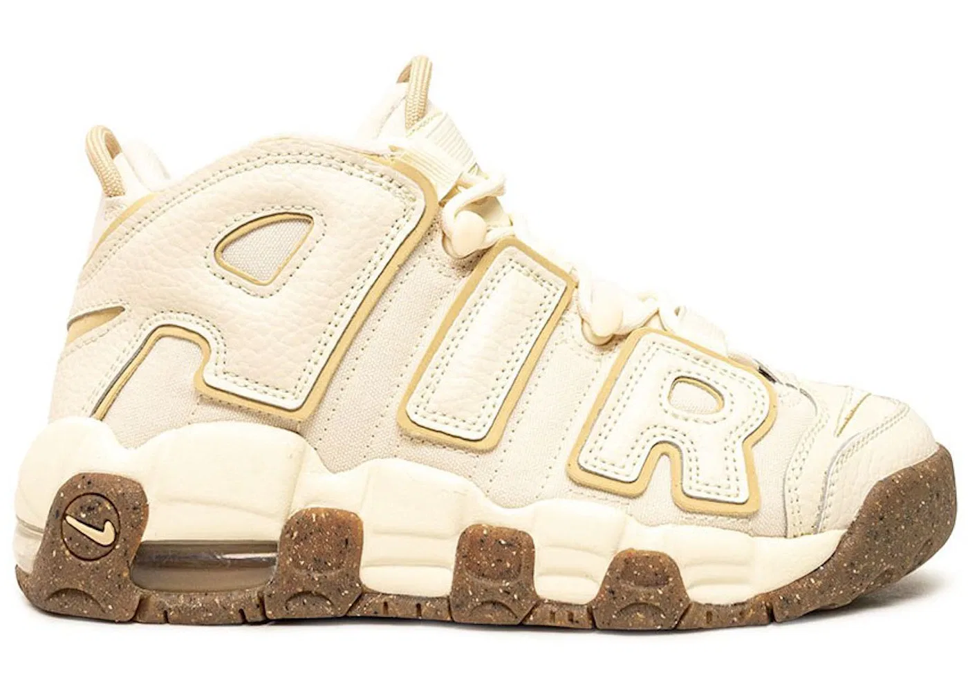 Детские кроссовки Lifestyle Nike Air More Uptempo, Coconut Milk/Team Gold/Gum Dark Brown/Team Gold