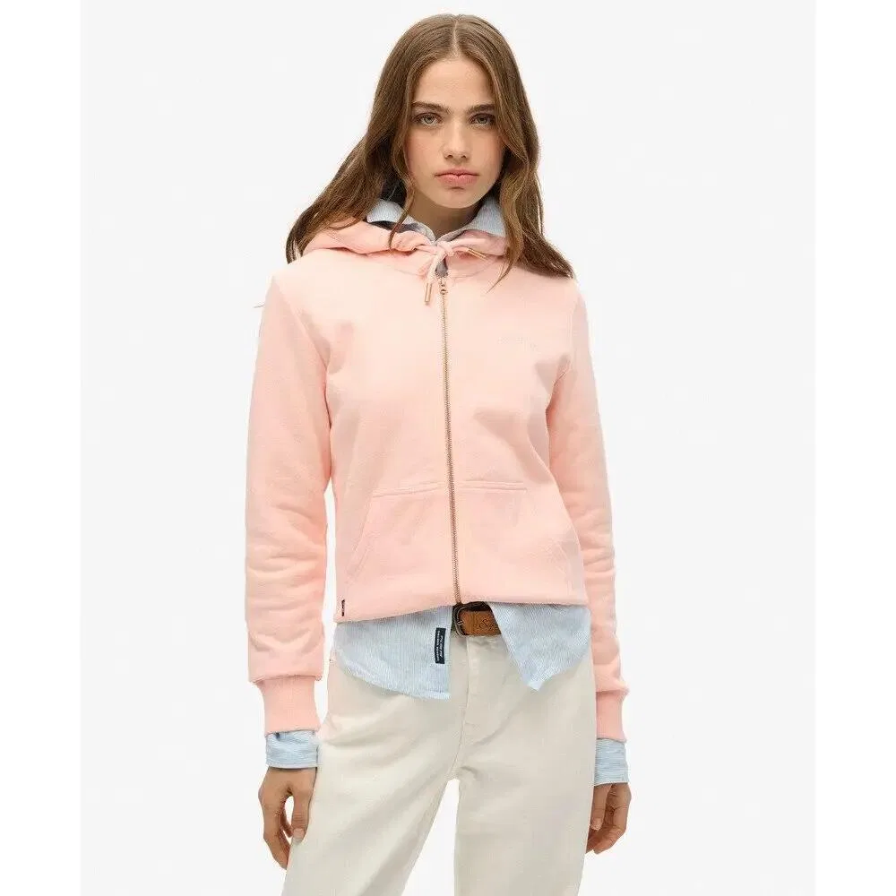 Женское худи с длинным рукавом Essential Logo Hb Superdry, Роза / Светло-Роза — фото 2