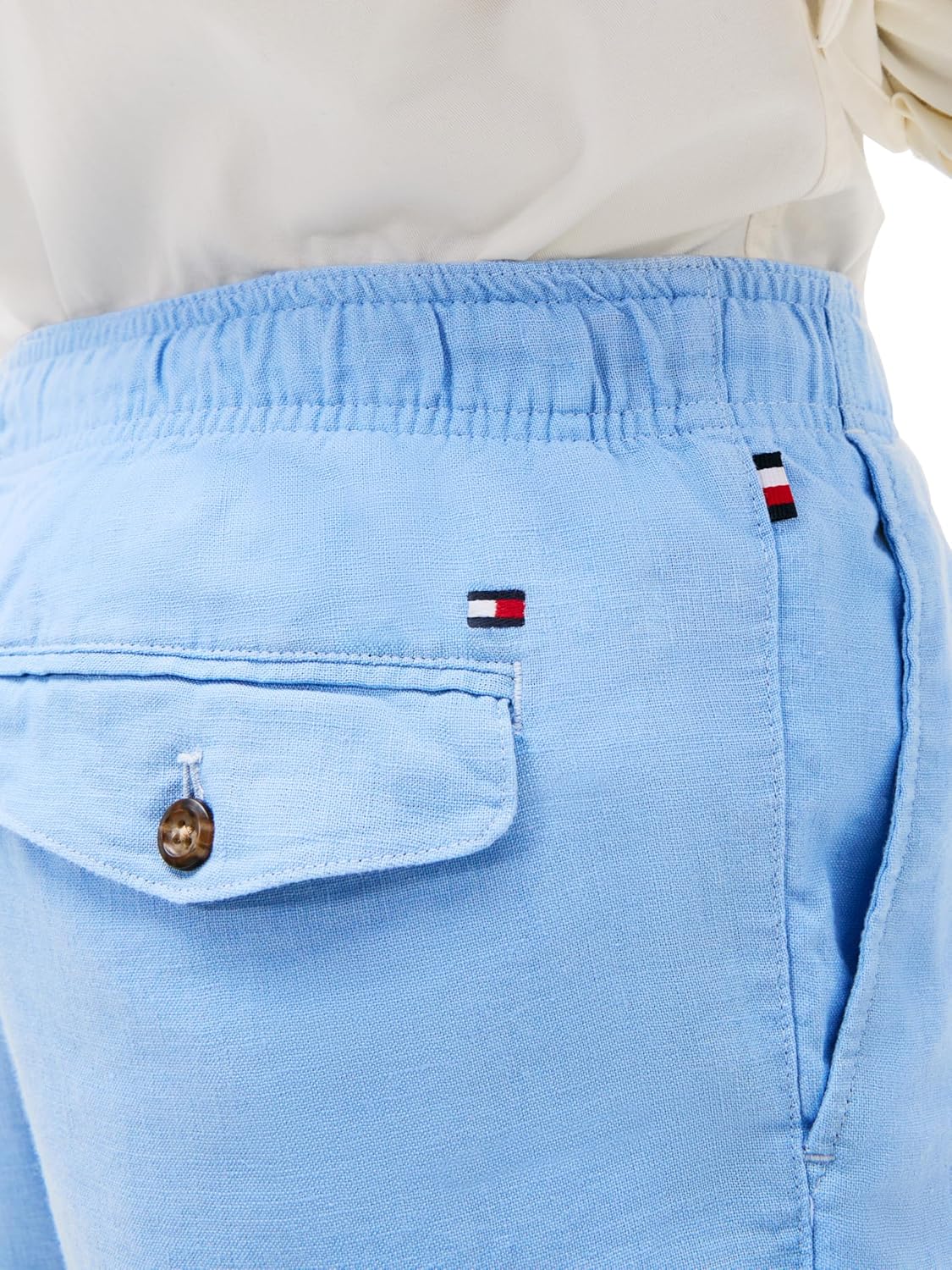 Мужские летние льняные шорты Tommy Hilfiger 10 дюймов свободного кроя, Cloudy Blue — фото 2