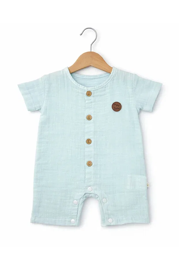 Детский комбинезон хлопковый Muslin For My Baby, Blue