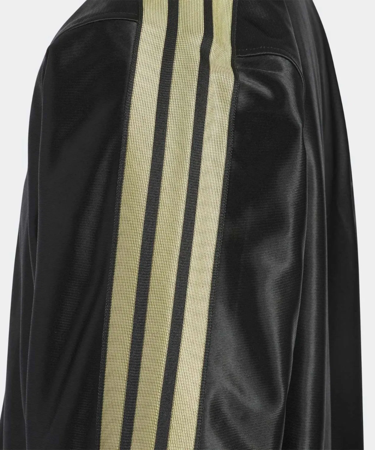Детская куртка-джерси свободного кроя с металлическими полосками Adidas STADIUM GOLD, Black/Gold — фото 4