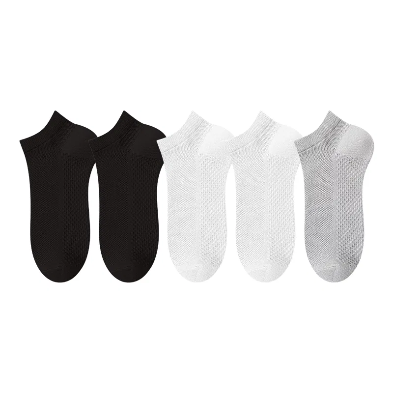 Детские носки-невидимки с принтом 5 Pack Light Gray PLANDOO — фото 3