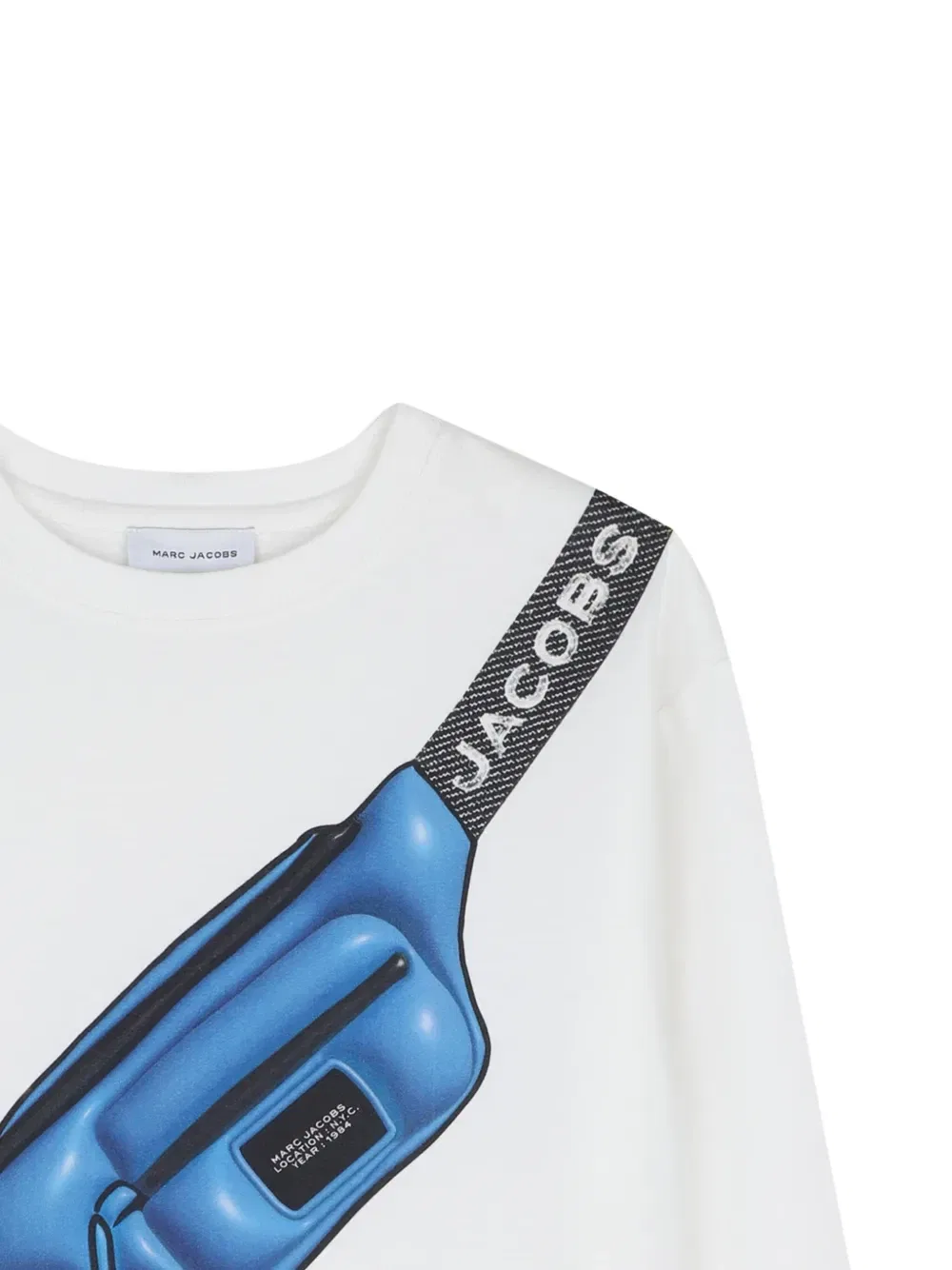 Футболка с длинными рукавами и принтом Marc Jacobs Kids, белый — фото 3