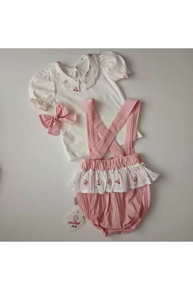 Детский комбинезон для девочек хлопковый Çilek Baby, Pink