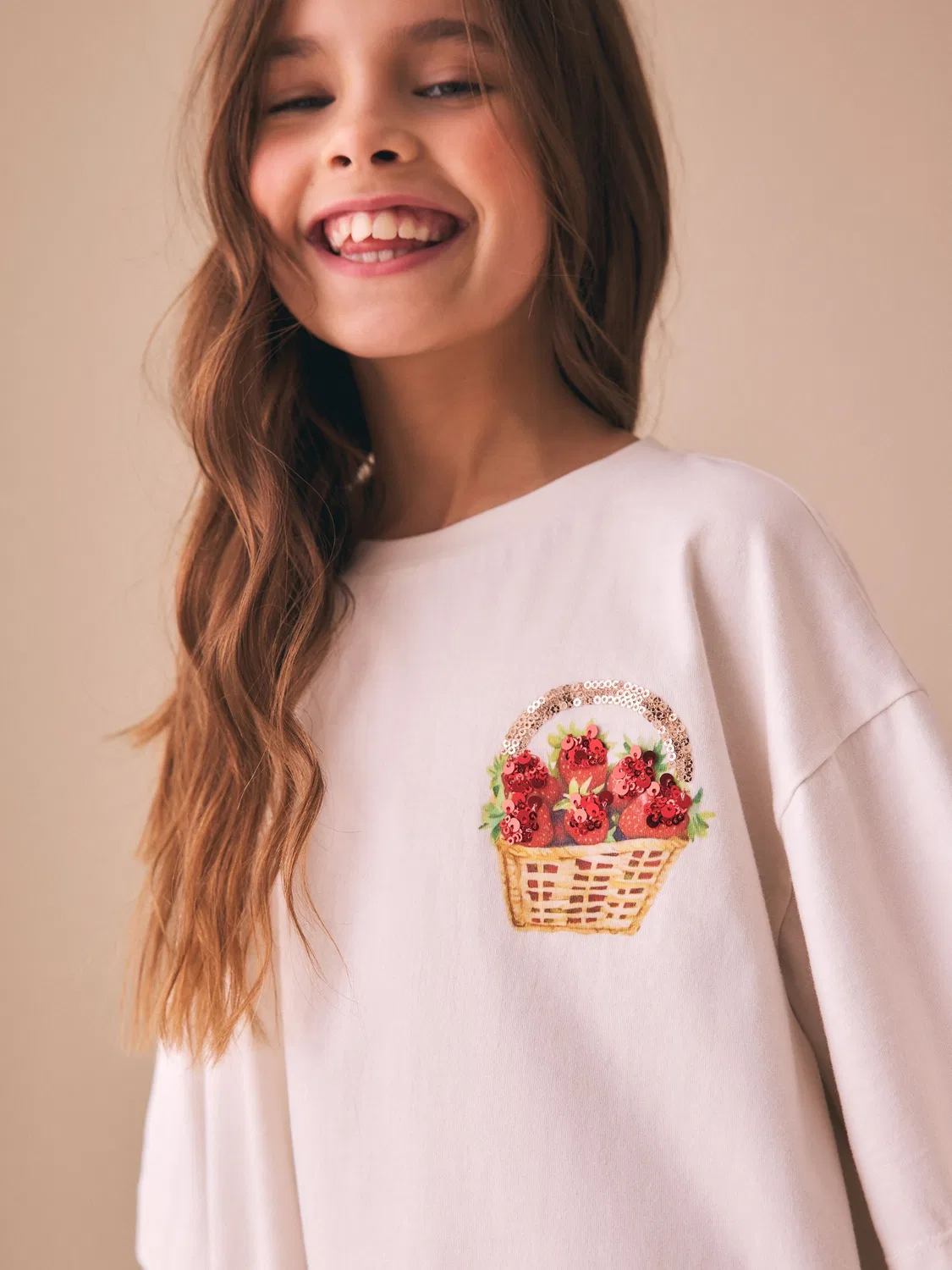 Футболка оверсайз, Strawberry Next, белый — фото 4
