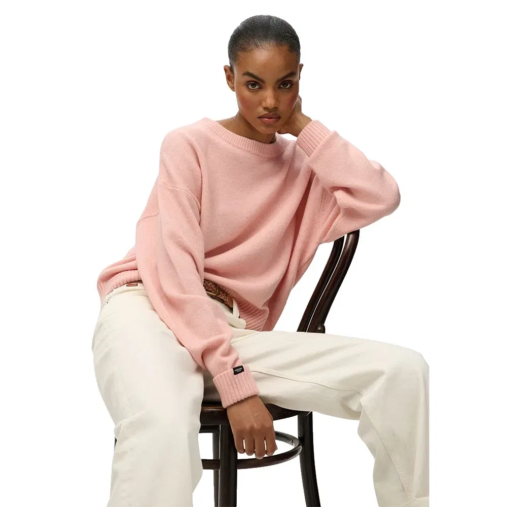 Свитер свободного кроя Slouchy Crew Neck Superdry, розовый — фото 3