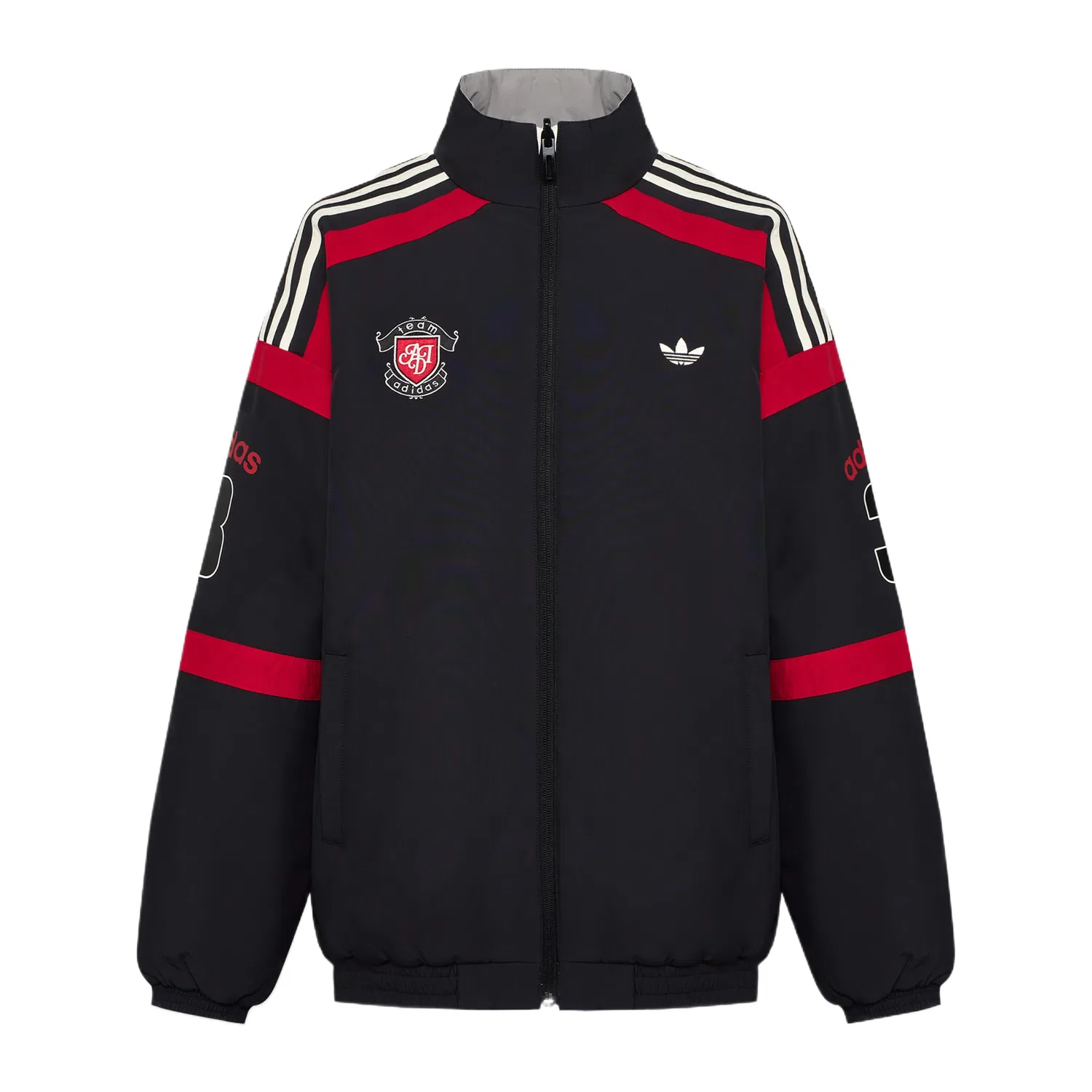 Детская куртка на синтепоне с воротником-стойкой Adidas Originals, Black