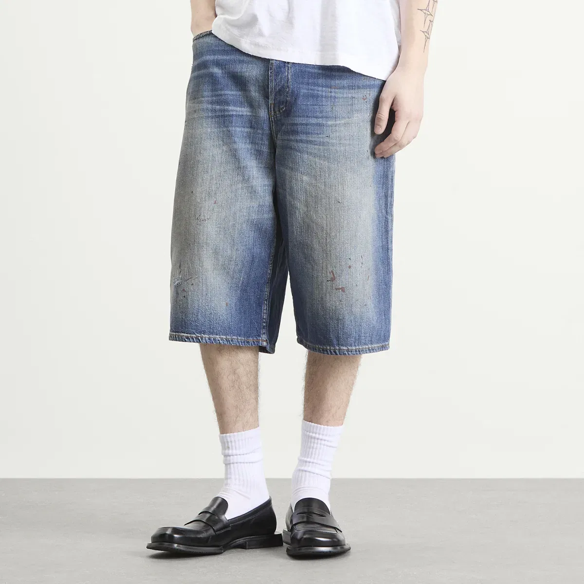 Шорты джинсовые свободного кроя Judda Blue Trafalgar Acne Studios, Mid Blue — фото 2