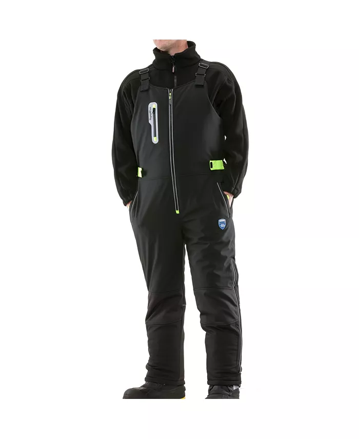 

Мужские утепленные брюки-комбинезон Extreme Softshell Bib Overalls - комфорт до -60°F, ветрозащитные, водоотталкивающие, прочная рабочая одежда для экстремального холода RefrigiWear, черный