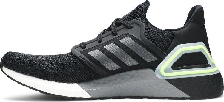 Кроссовки Adidas UltraBoost 20 'Night Metallic Signal Green', черный — фото 4