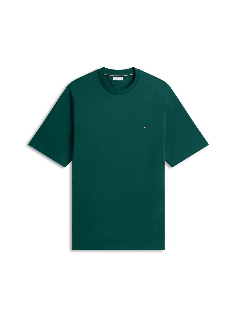 Футболка TOMMY HILFIGER ESSENTIAL изумрудного цвета